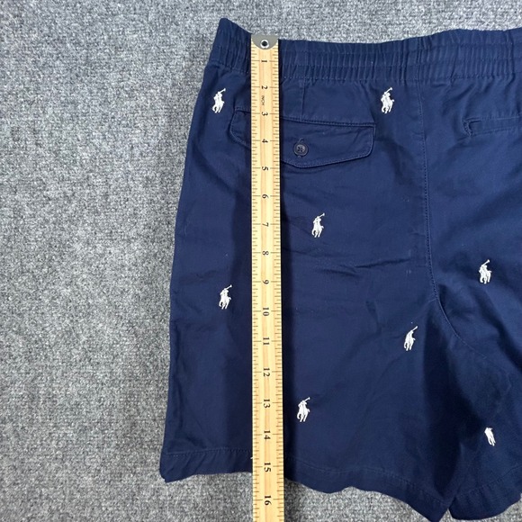 Polo Ralph Lauren Shorts Mens Sz 20 Navy Blue All Over Print Pony Logo NWoT - Picture 7 of 8